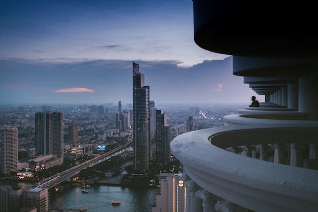 Vista cidade de Bangkok na Tailândia